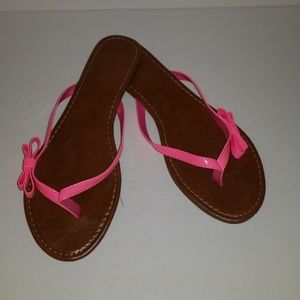 Twisted Slides  Thong Sandals pink size 10